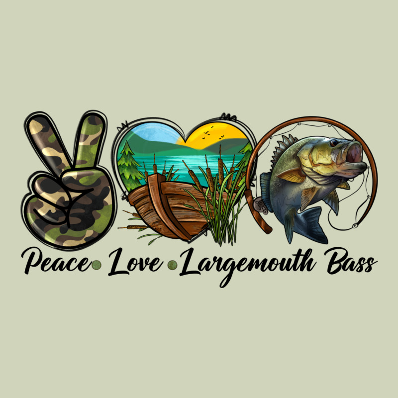 Peace Love Largemouth Bass Heavyweight Hoodie by LillyAllenDesigns | Teevron