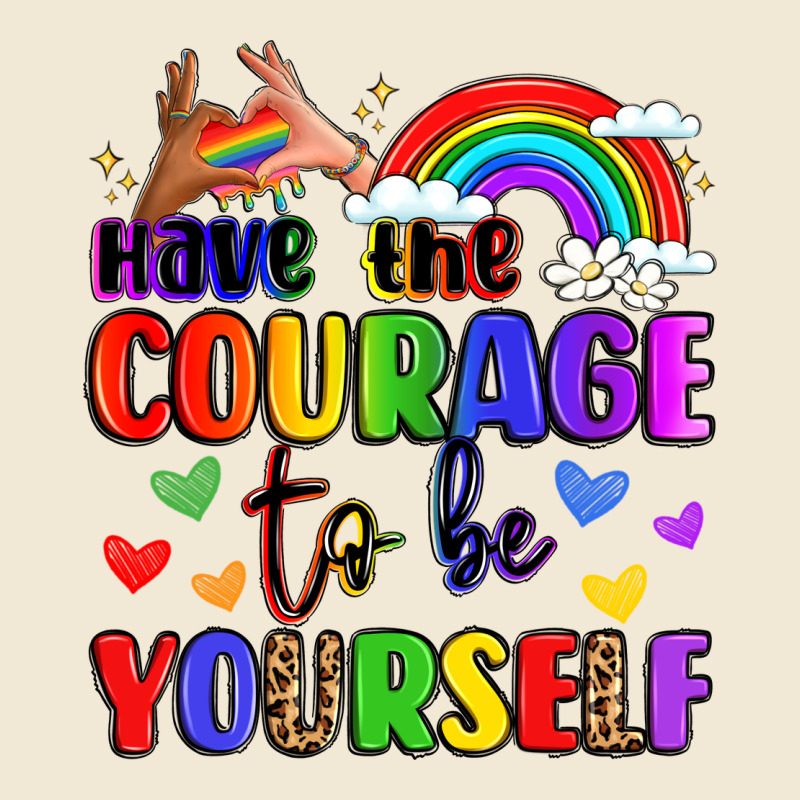 Courage To Be Yourself Rainbow Message Ladies Tee by LillyAllenDesigns | Teevron