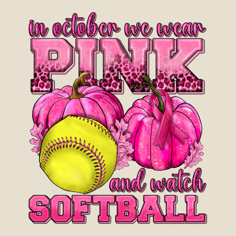In October We Wear Pink And Watch Softball Urban Heavy Tee by texasbilliewilder | Teevron