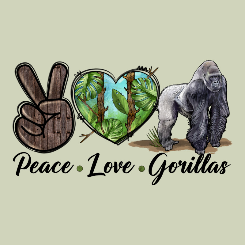Peace Love Gorillas Heavyweight Hoodie by LillyAllenDesigns | Teevron