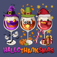 Hallothanksmas Wine Glasses Vintage Tee | Teevron