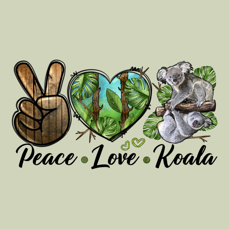 Peace Love Koala Heavyweight Hoodie by LillyAllenDesigns | Teevron