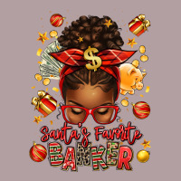 Santa Favorite Banker Afro Messy Bun Vintage Hoodie | Teevron