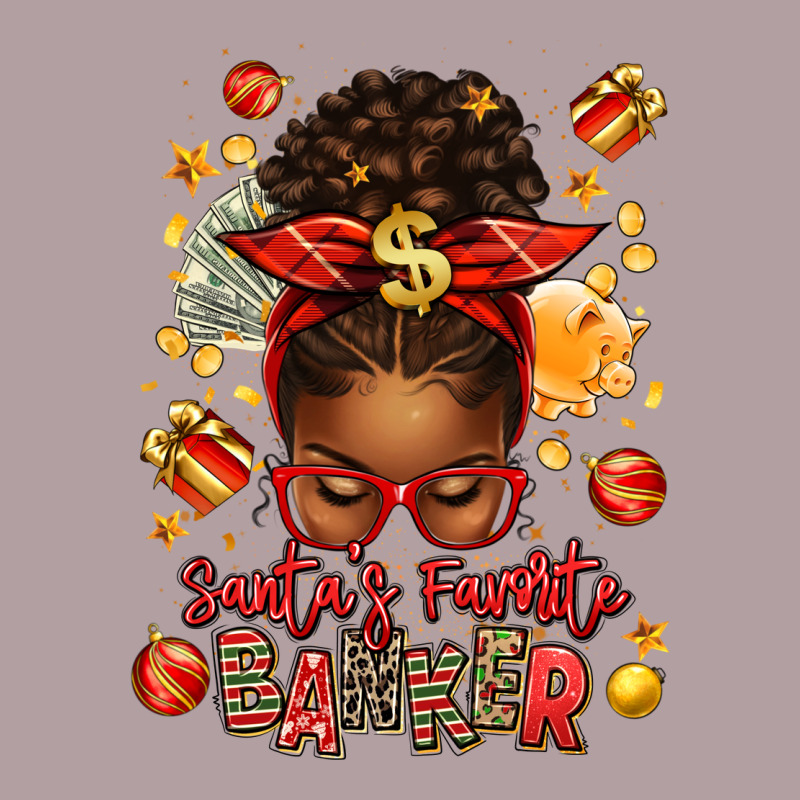 Santa Favorite Banker Afro Messy Bun Vintage Hoodie by texasbilliewilder | Teevron