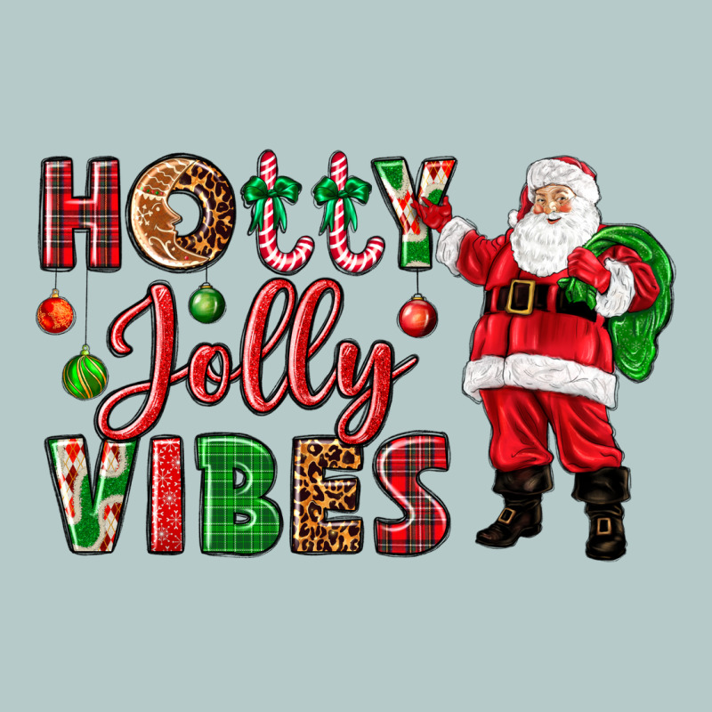 Holly Jolly Vibes Christmas With Santa Heavy Core Tee by NancyCooperArtShop | Teevron