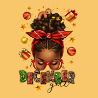 December Girl Christmas Afro Messy Bun Vintage Hoodie | Teevron