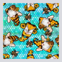 Honey Bee Gnomes Seamless Pattern Zipper Hoodie | Teevron