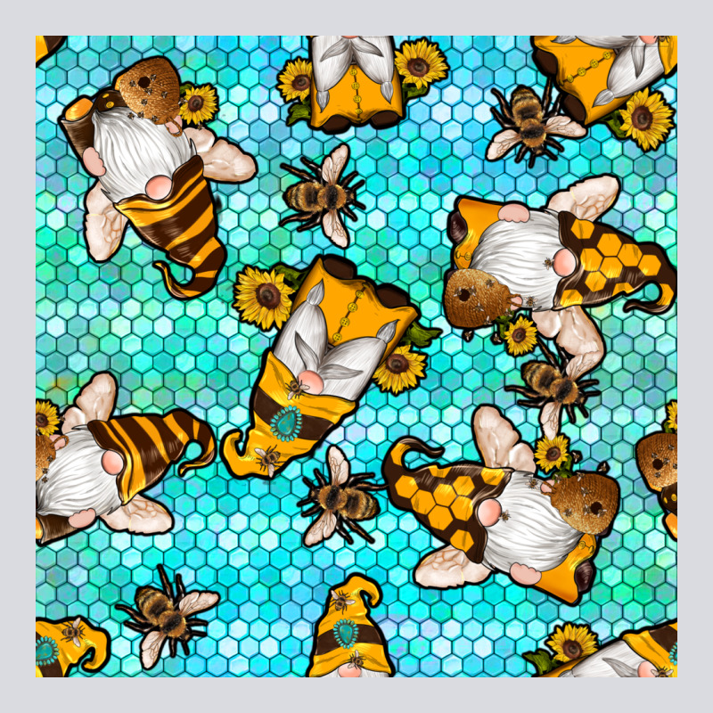 Honey Bee Gnomes Seamless Pattern Zipper Hoodie by BundleAndBundleShop | Teevron