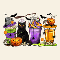 Halloween Cat Coffee Cups Vintage Tee | Teevron