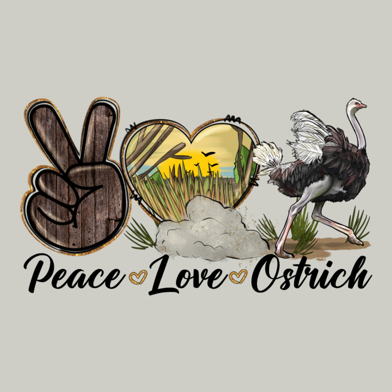 Peace Love Ostrich Heavyweight Hoodie by LillyAllenDesigns | Teevron
