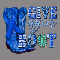 Give Cancer The Boot Colon Cancer Blue Ribbon Nca Vintage Tee | Teevron