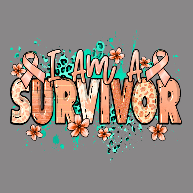 I Am A Survivor Peach Ribbon Vintage Tee by NancyCooperArtShop | Teevron