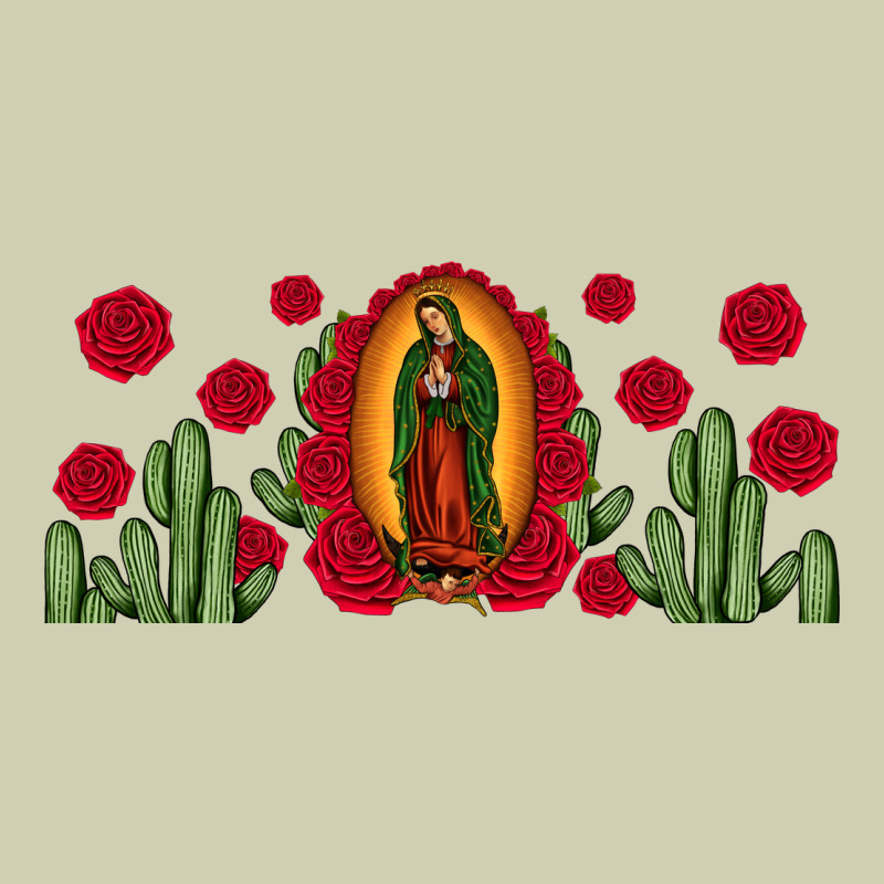 Lady Of Guadalupe Cactus Rose Heavy Core Tee by JahusDesignShop | Teevron