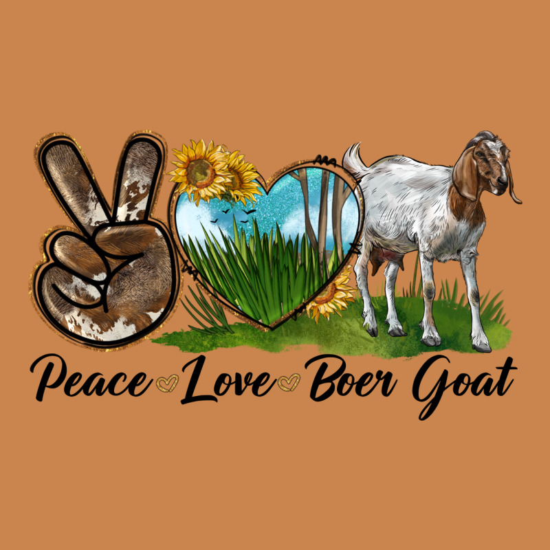 Peace Love Boer Goat Heavyweight Hoodie by LillyAllenDesigns | Teevron