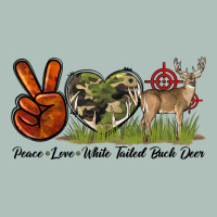 Peace Love White Tailed Buck Deer Heavyweight Hoodie | Teevron