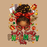 Santas Favorite Pharmacy Tech Afro Messy Bun Vintage Hoodie | Teevron