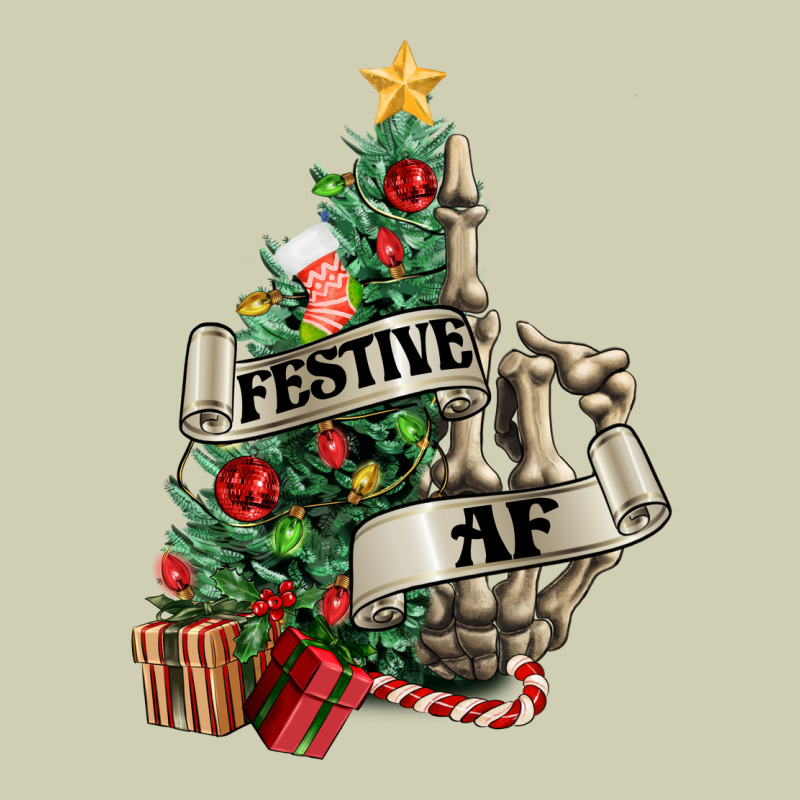 Festive Af Christmas Middle Finger Heavy Core Tee by NancyCooperArtShop | Teevron