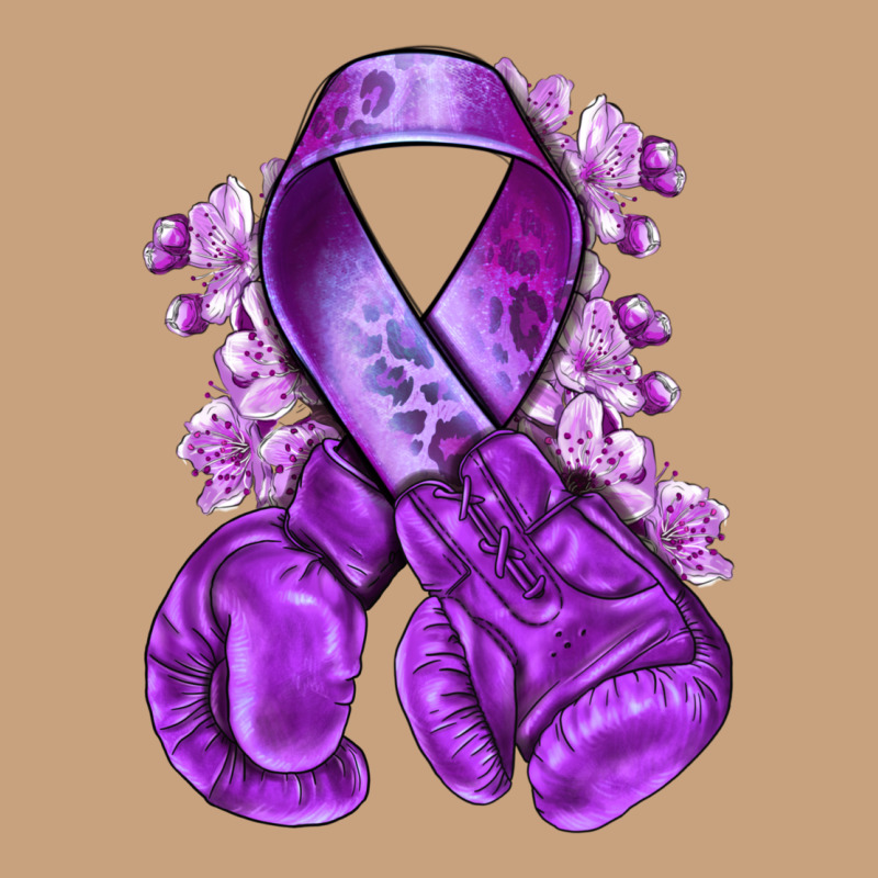 Purple Ribbon With Boxing Gloves Vintage Tee by NancyCooperArtShop | Teevron