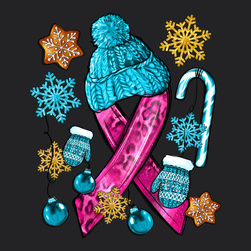 Winter Breast Cancer Ribbon Vintage Tee by NancyCooperArtShop | Teevron