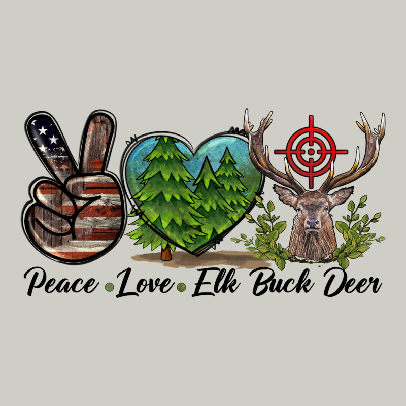 Peace Love Elk Buck Deer Heavyweight Hoodie by LillyAllenDesigns | Teevron