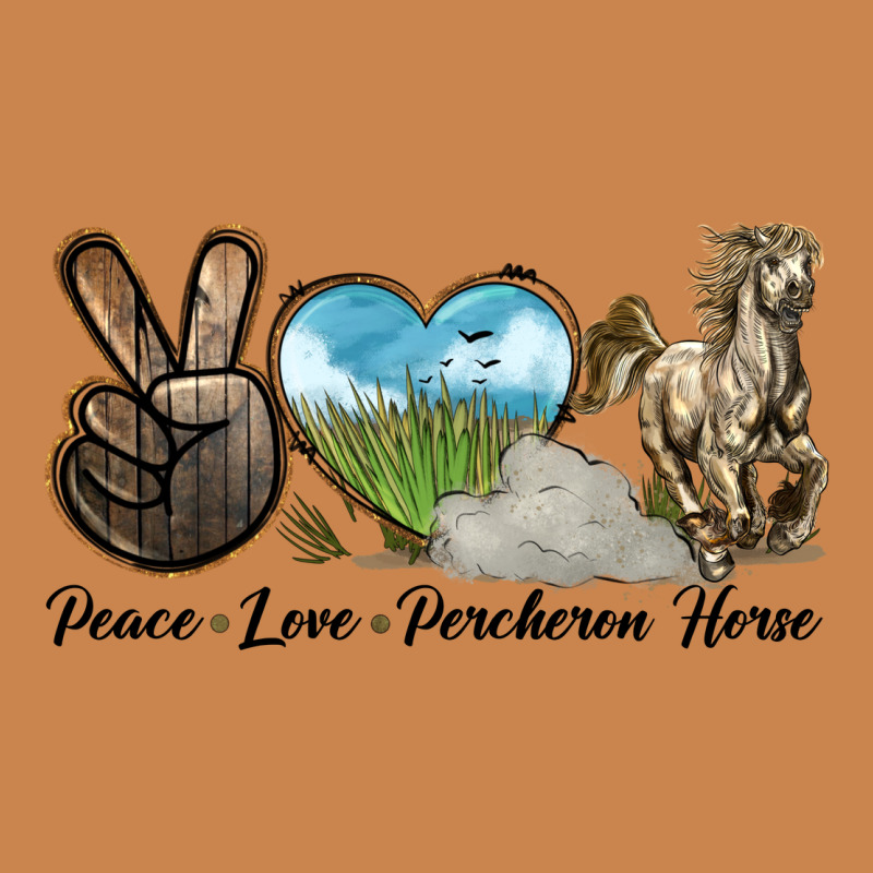 Peace Love Percheron Horse Heavyweight Hoodie by LillyAllenDesigns | Teevron