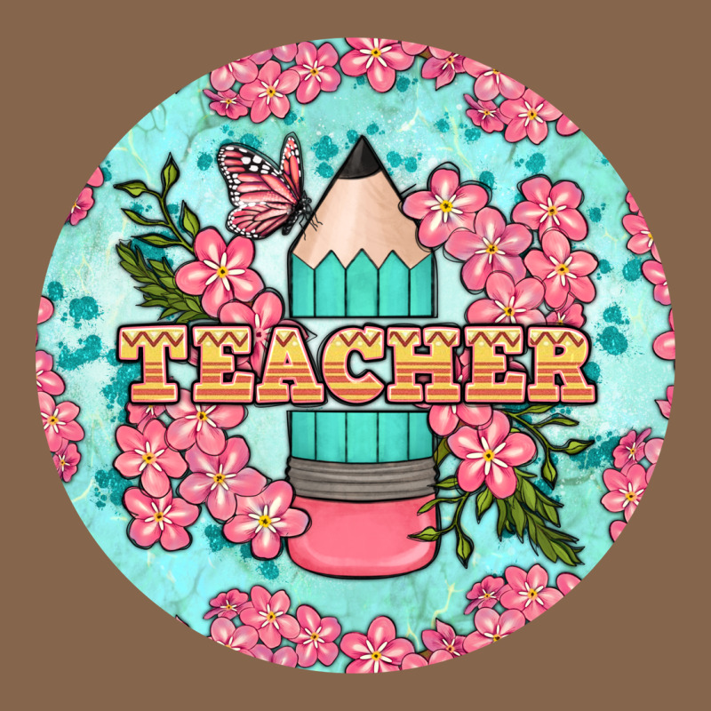 Teacher Floral Pencil Round Earring Premium Tee by BundleAndBundleShop | Teevron