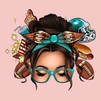 American Football Messy Bun Urban Heavy Tee | Teevron