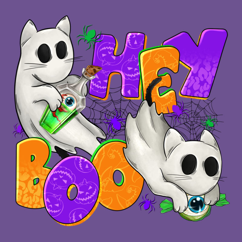 Hey Boo With Ghost Cats Vintage Tee by texasbilliewilder | Teevron
