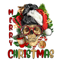Merry Christmas skeleton messy bun | Teevron