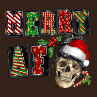 Merry Af Skeleton Messy Bun Heavy Core Tee | Teevron