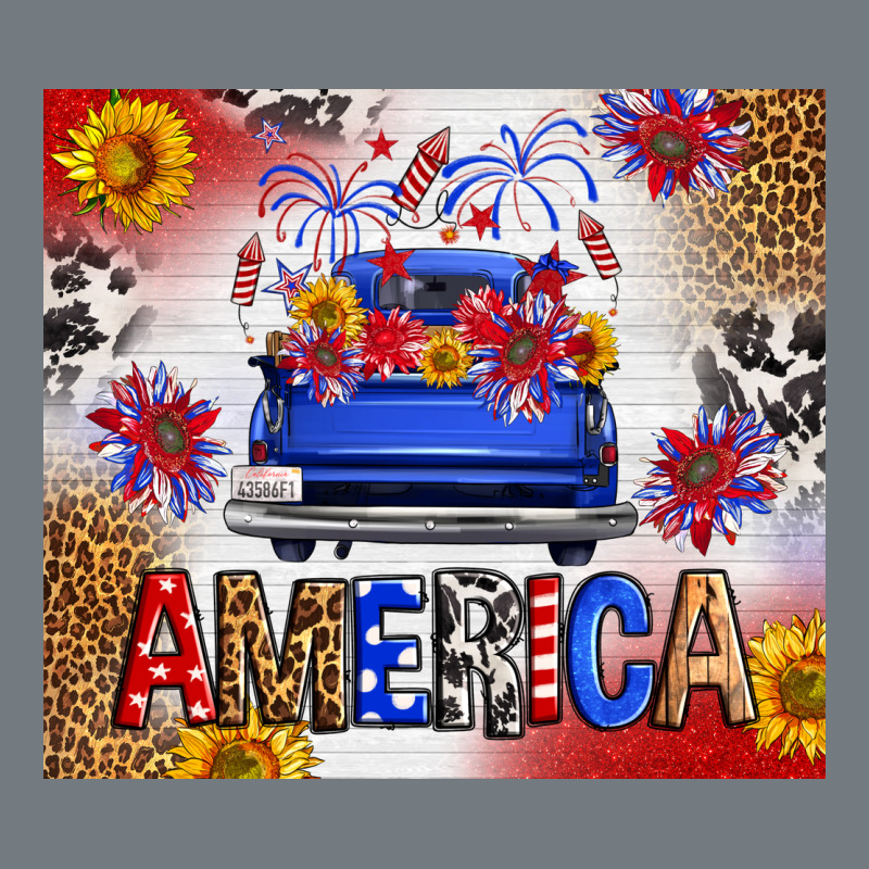 Fourth Of July America Truck Heavyweight Sweatshirt by FaDigitalArtStudio | Teevron