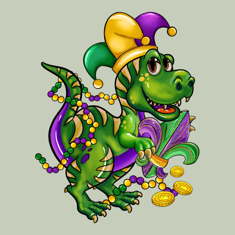 Mardi Gras Trex Long Sleeve Tee by CowGirlArtShop | Teevron