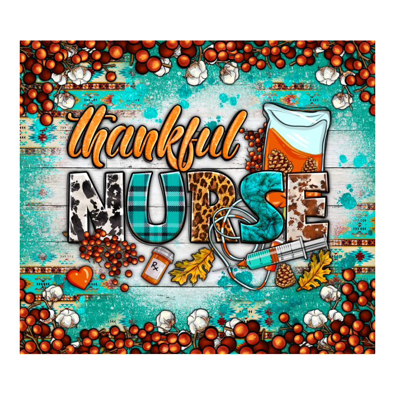 Thankful Nurse Fall Tumbler Ladies Tee by BundleAndBundleShop | Teevron
