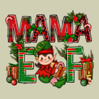 Mama Elf With Gift Christmas Heavy Core Tee | Teevron