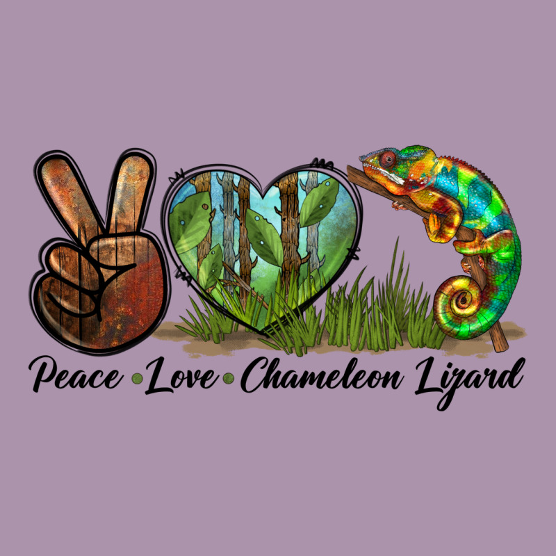 Peace Love Chameleon Lizard Heavyweight Hoodie by LillyAllenDesigns | Teevron