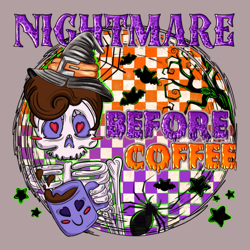Nightmare Before The Coffee Halloween Vintage Hoodie by NancyCooperArtShop | Teevron