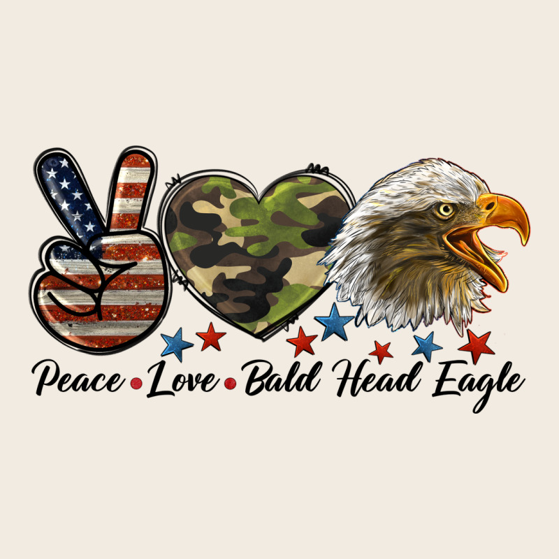 Peace Love Bald Head Eagle Premium Sweatshirt by LillyAllenDesigns | Teevron
