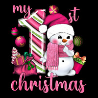 My 1st. Pink Christmas With Cute Snowman Heavy Core Tee | Teevron