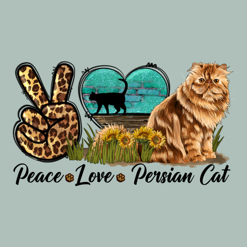 Peace Love Persian Cat Heavyweight Hoodie by LillyAllenDesigns | Teevron