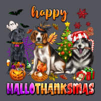 Happy Hallothanksmas Dogs Vintage Hoodie | Teevron