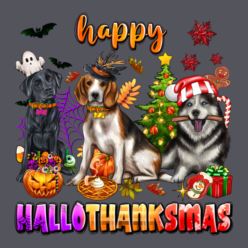 Happy Hallothanksmas Dogs Vintage Hoodie by texasbilliewilder | Teevron