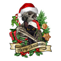 Merry Christmas skeleton with black cat | Teevron