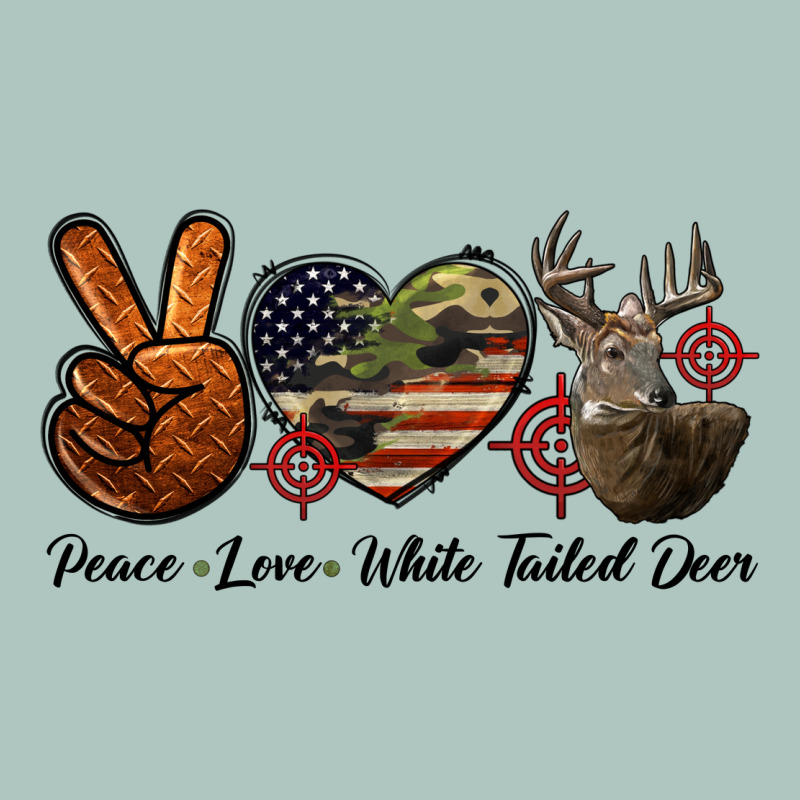 Peace Love White Tailed Deer Premium Sweatshirt by LillyAllenDesigns | Teevron