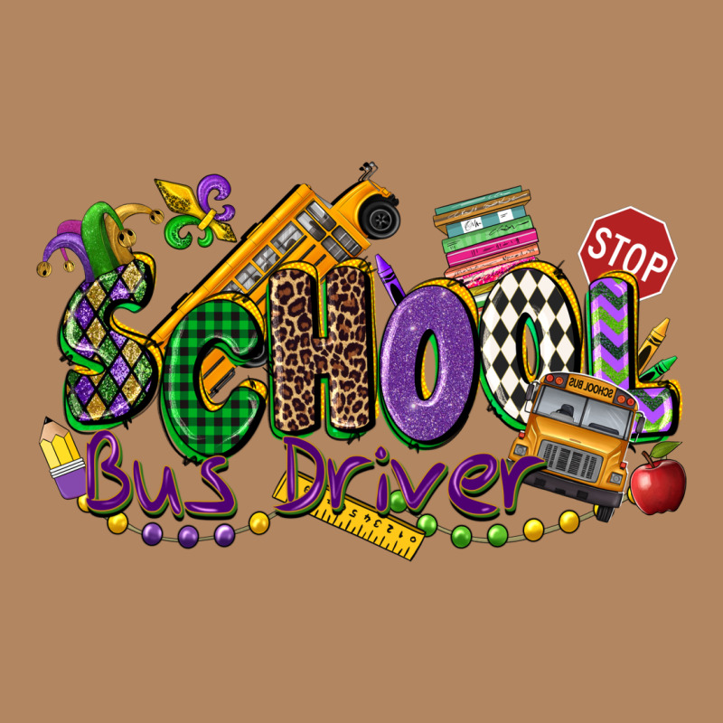 School Bus Driver Mardi Gras Long Sleeve Tee by CowGirlArtShop | Teevron