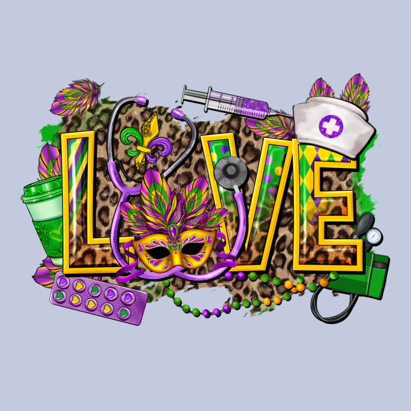 Mardi Gras Love Nurse Long Sleeve Tee by CowGirlArtShop | Teevron