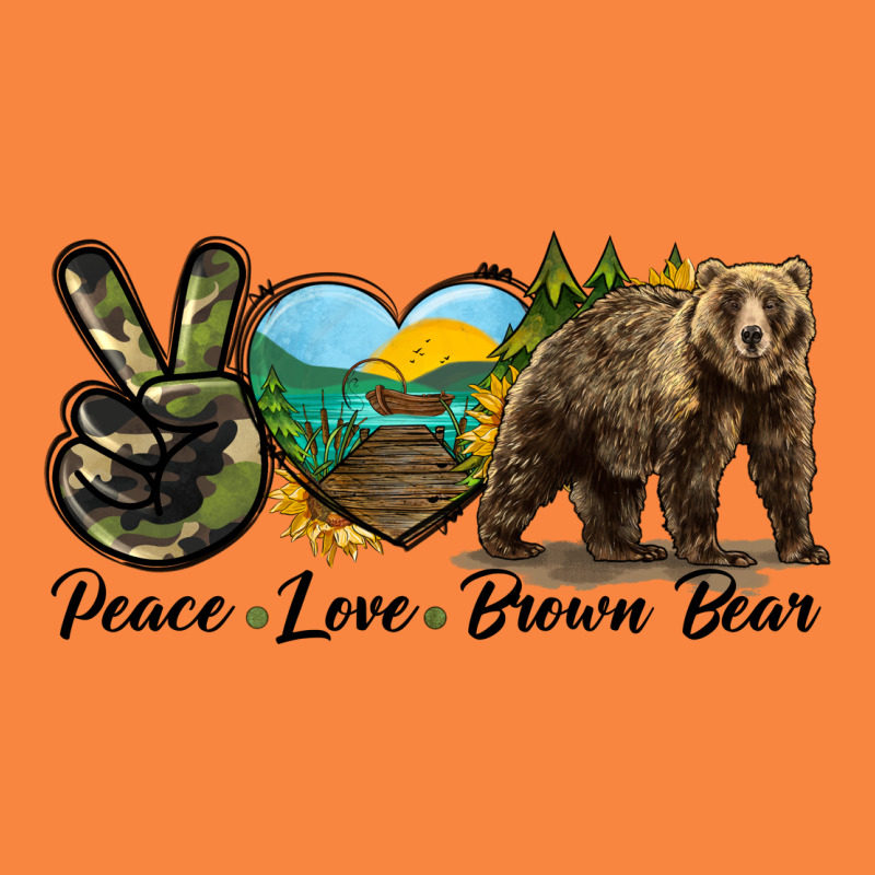Peace Love Brown Bear Premium Sweatshirt by LillyAllenDesigns | Teevron