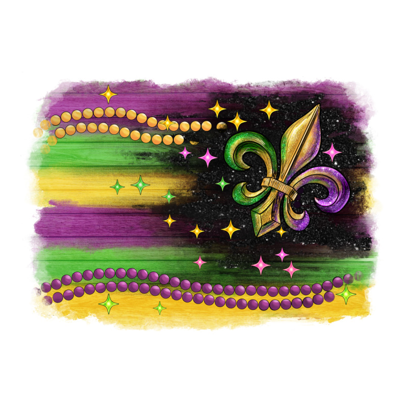 Mardi Gras Flag Long Sleeve Tee by CowGirlArtShop | Teevron