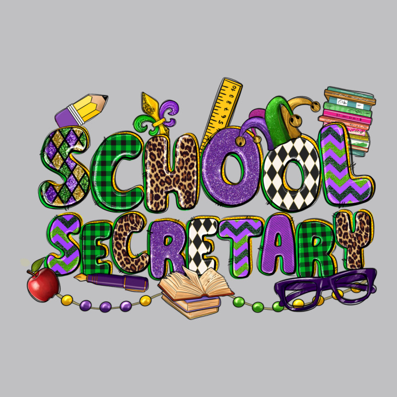 School Secretary Mardi Gras Long Sleeve Tee by CowGirlArtShop | Teevron