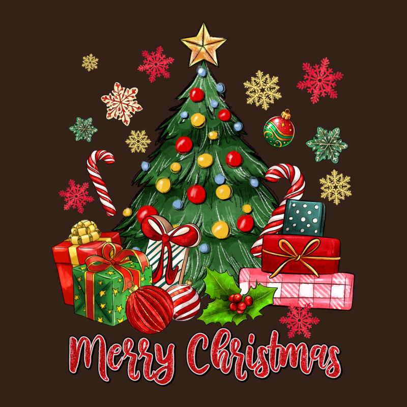Merry Christmas Tree With Gift Box Heavy Core Tee by MaliasSmallBusiness | Teevron