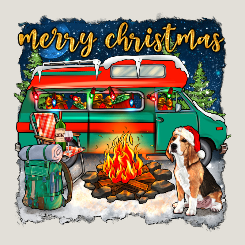 Merry Christmas With Camper Van Heavy Core Tee by NancyCooperArtShop | Teevron